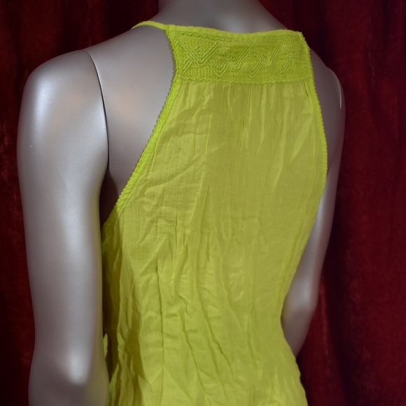 Hollister Lightweight Lime Green Macrame Tie Tank - Picture 4 of 7